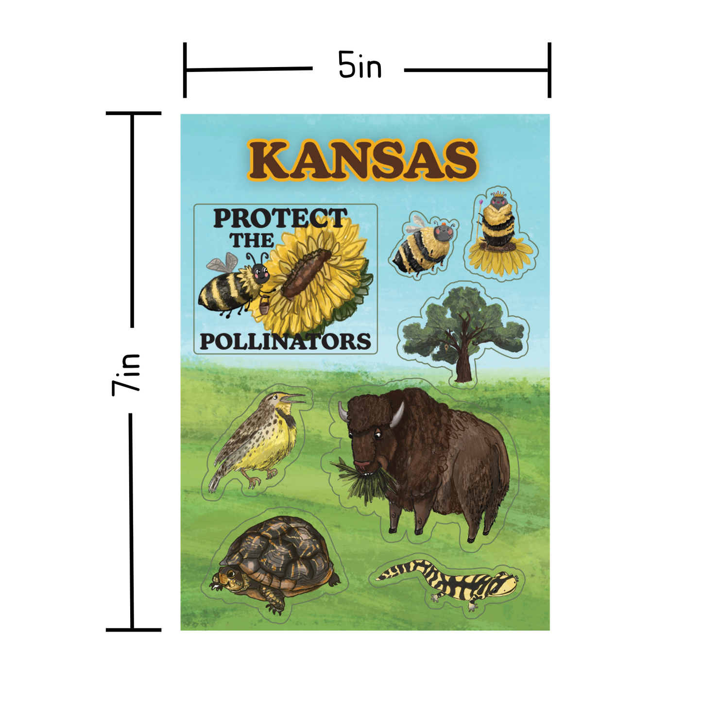 Preorder Kansas Symbols Sticker Sheet