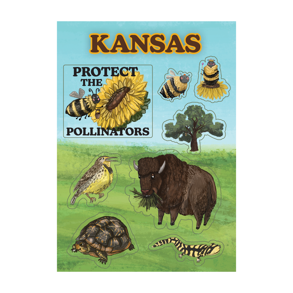 Preorder Kansas Symbols Sticker Sheet